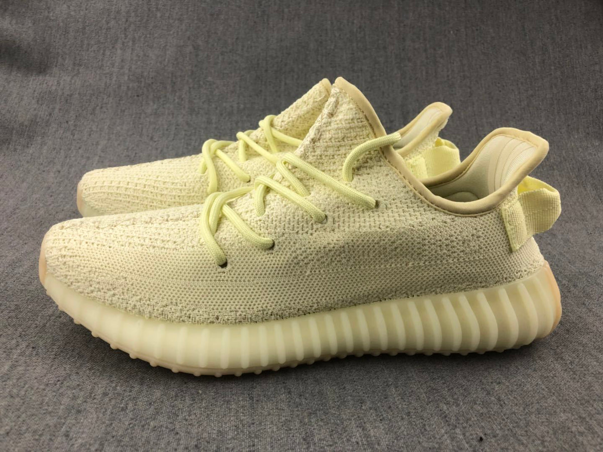 Cream Yeezy 350 V2 Knit Sneakers - product image from the listing.