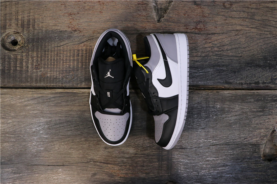 Air Jordan 1 Low Shadow Grey Black Sneakers - product image from the listing.