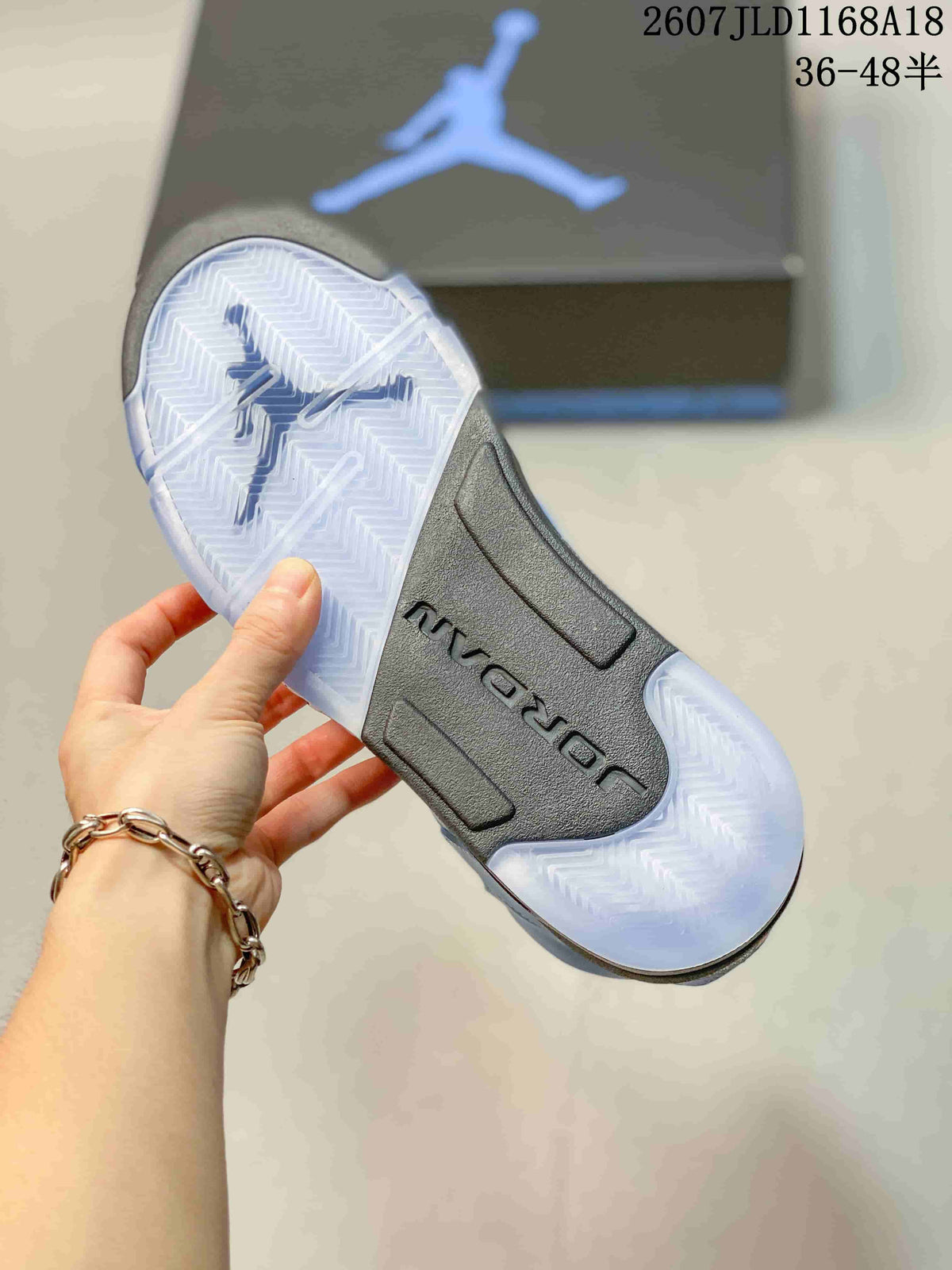 Air Jordan 5 UNC High-Top Sneakers in Blue - product image from the listing.