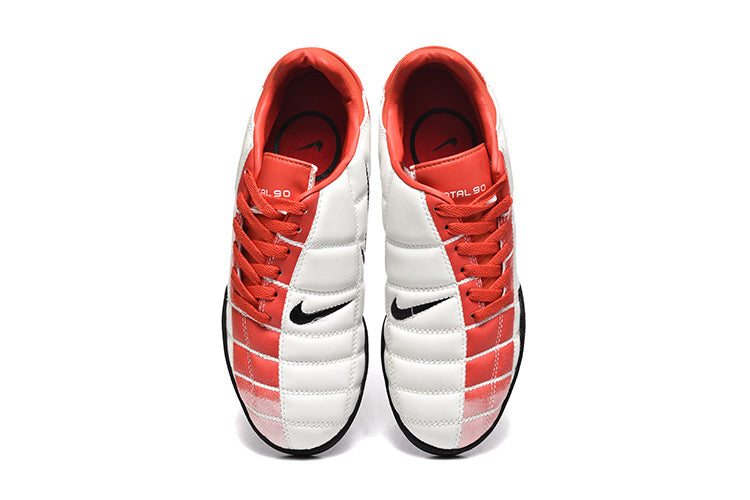 Nike Total 90 Indoor Soccer Shoes in White and Red - product image from the listing.