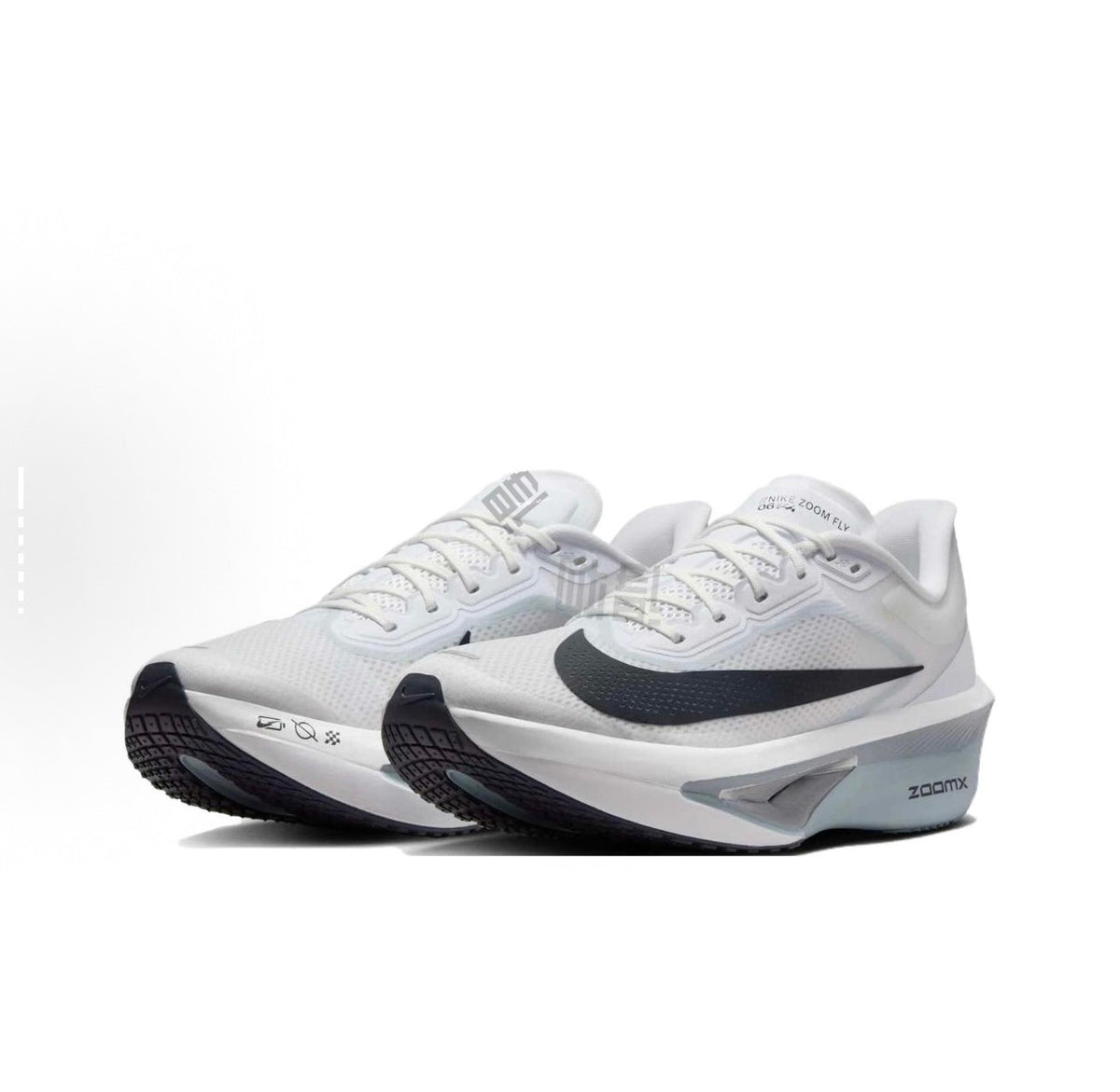 Nike Zoom Fly Running Shoes in White, in Black and Gray - product image from the listing.