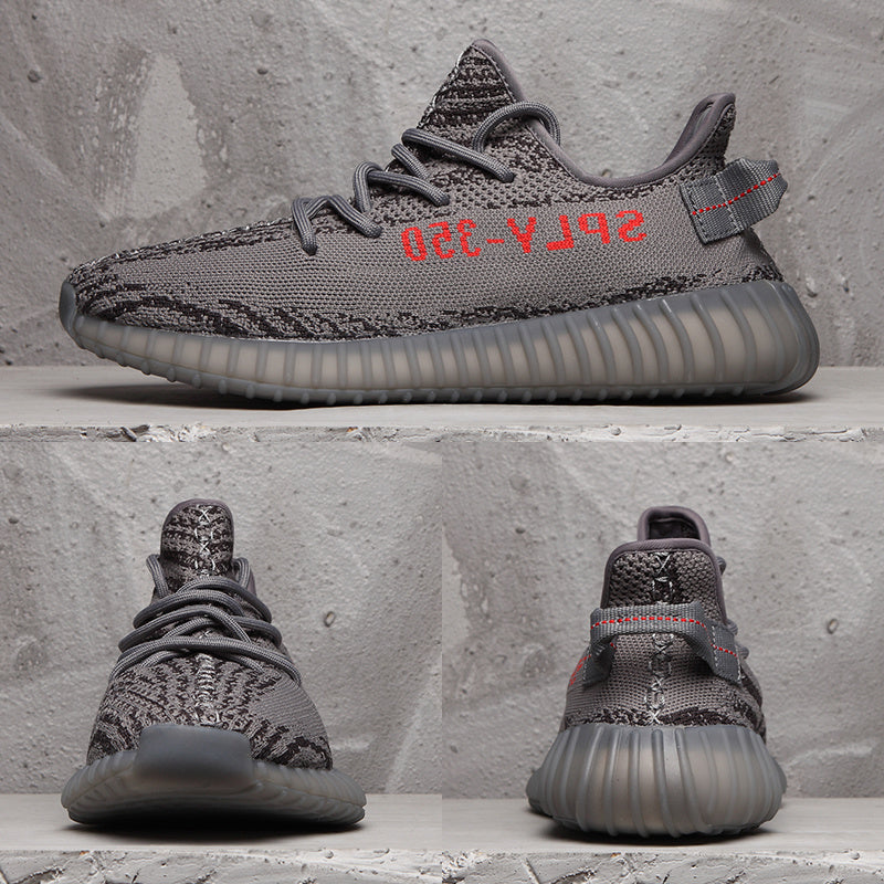 Yeezy 350 V2 Black and Gray Zebra Trainers - product image from the listing.