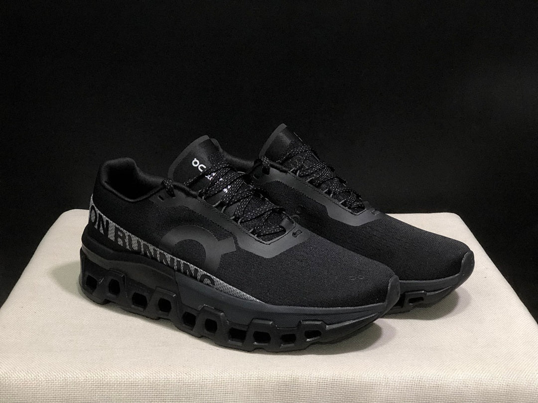 On Cloudmonster 2 Black and Ash Shoes for Running - product image from the listing.