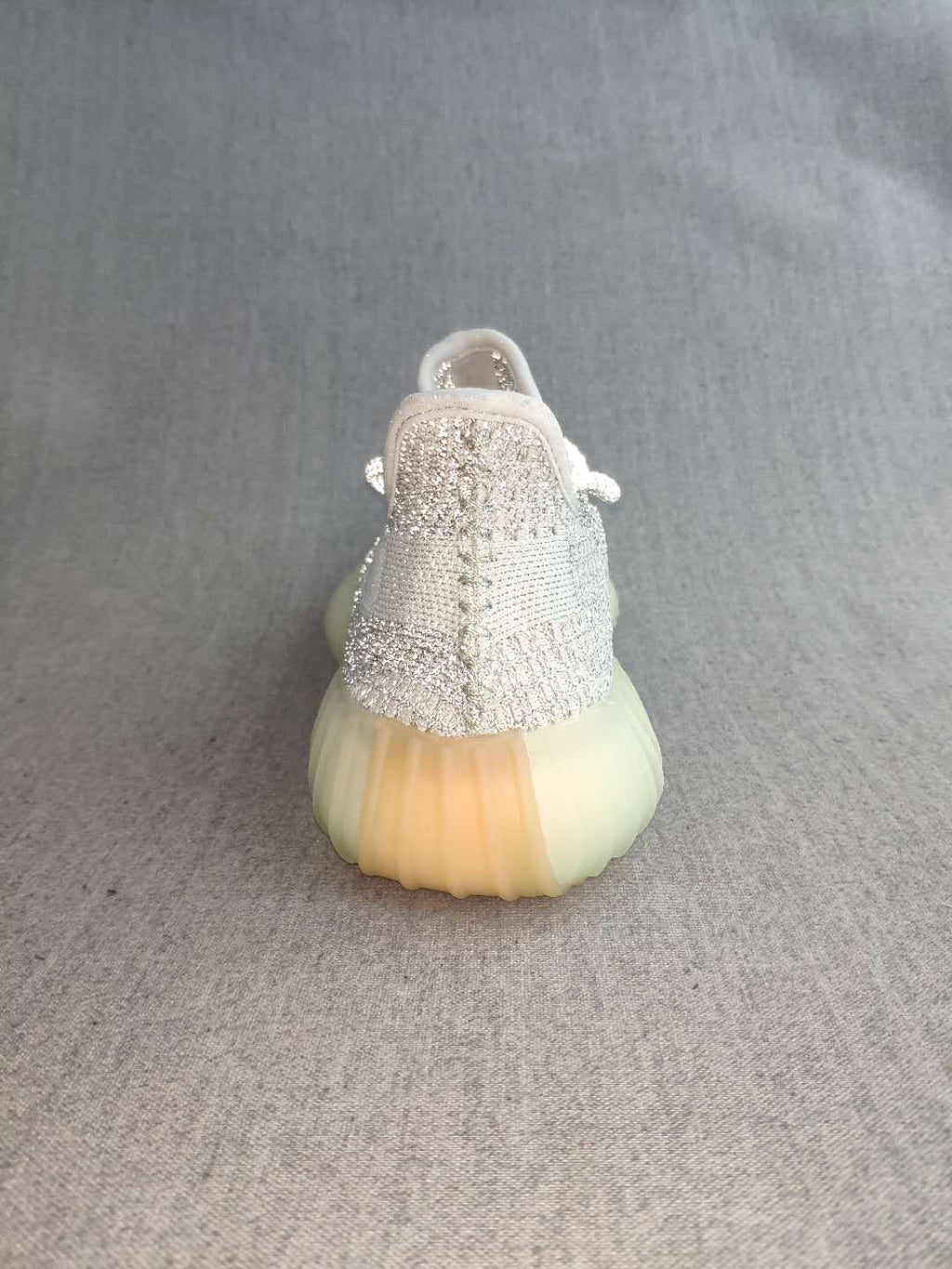 Gray and Cream Adidas Yeezy Boost 350 V2 Knit Sneakers - product image from the listing.