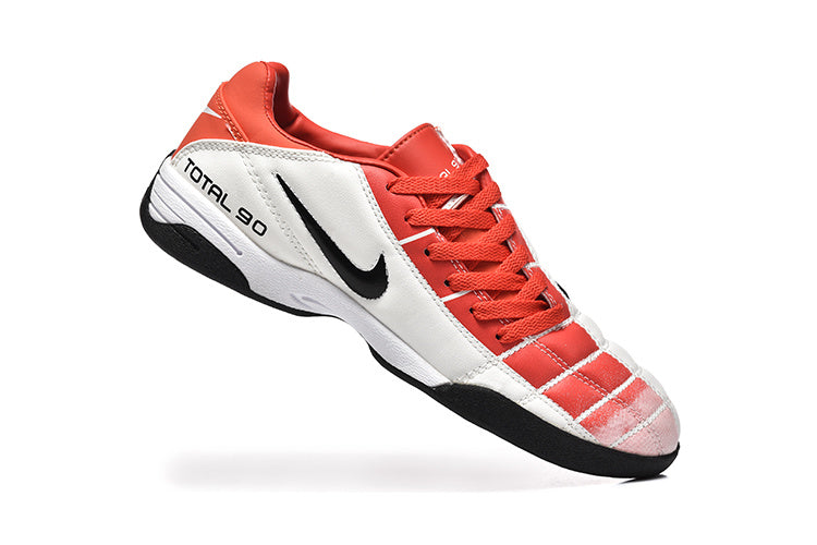 Nike Total 90 Indoor Soccer Shoes in White and Red - product image from the listing.