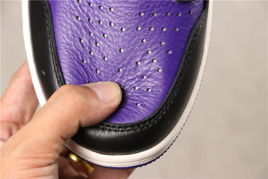 Air Jordan 1 Retro High OG Court Sneakers in Purple 555088-501 - product image from the listing.