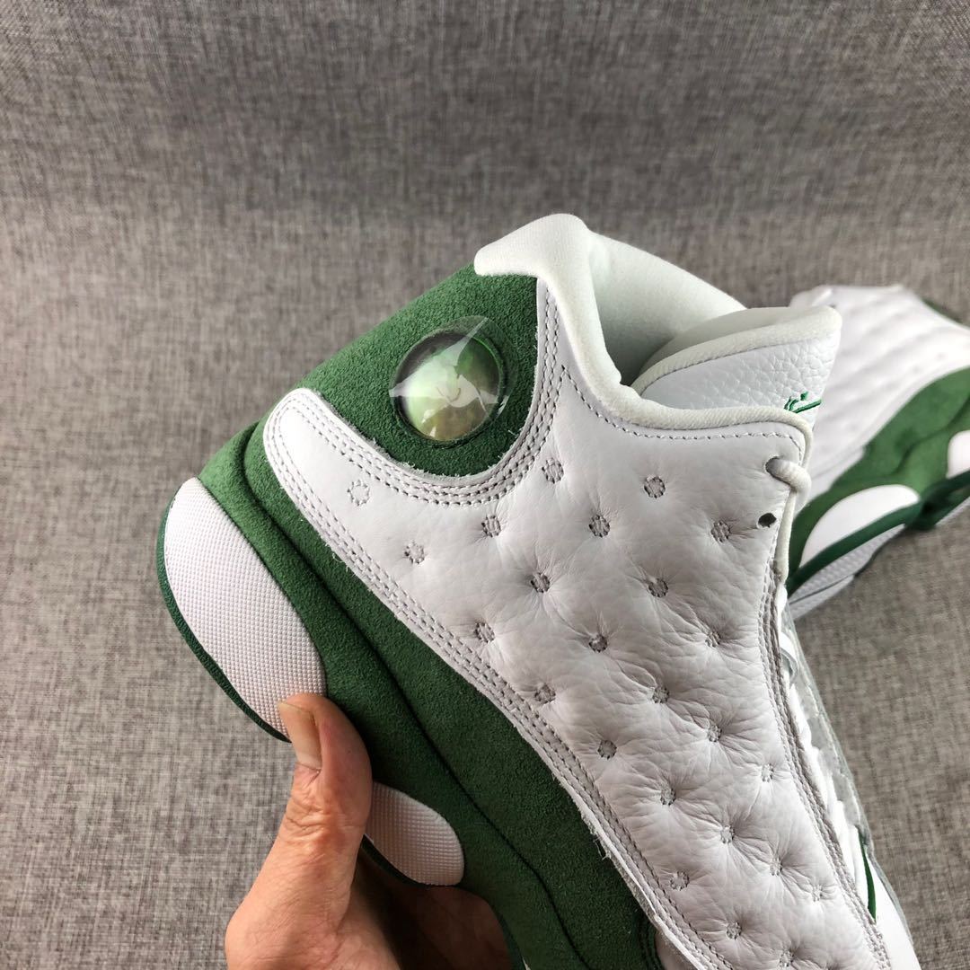 Air Jordan 13 Ray Allen PE White Green Sneakers - product image from the listing.