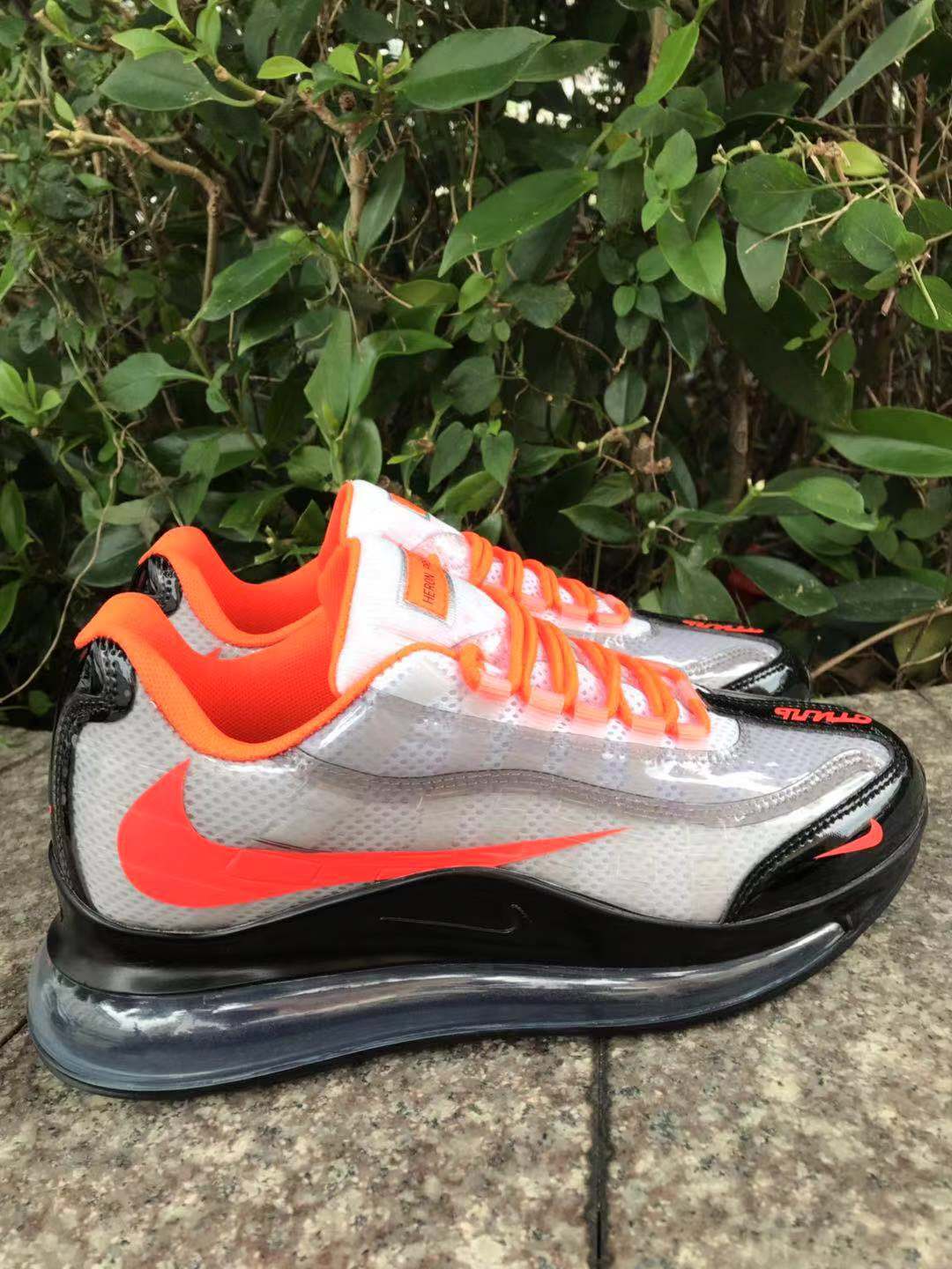 Nike Air Max 720 Sneakers in White Black Bright Orange - product image from the listing.