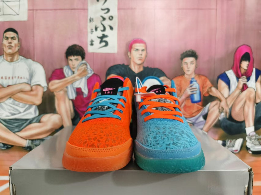 Orange and Blue Nike Kobe 8 Basketball Shoes - product image from the listing.
