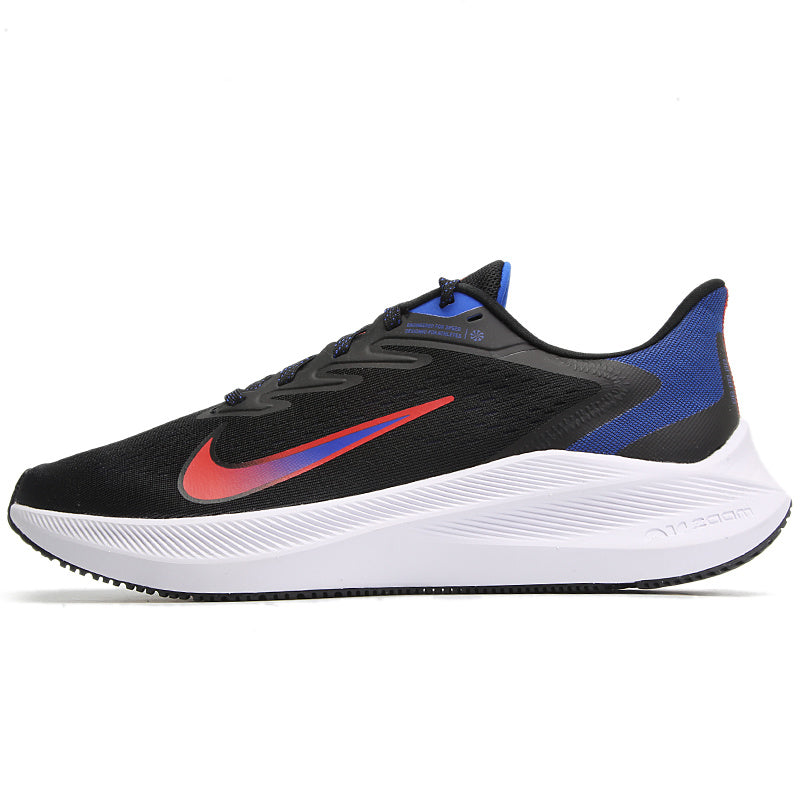 Nike Zoom Winflo 7 Running Shoes in Black Blue Red CJ0291-006 - product image from the listing.