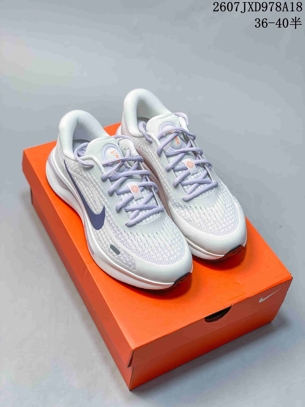 Nike Journey Run Sneakers for Running White Lavender 2607JXD978A18 - product image from the listing.