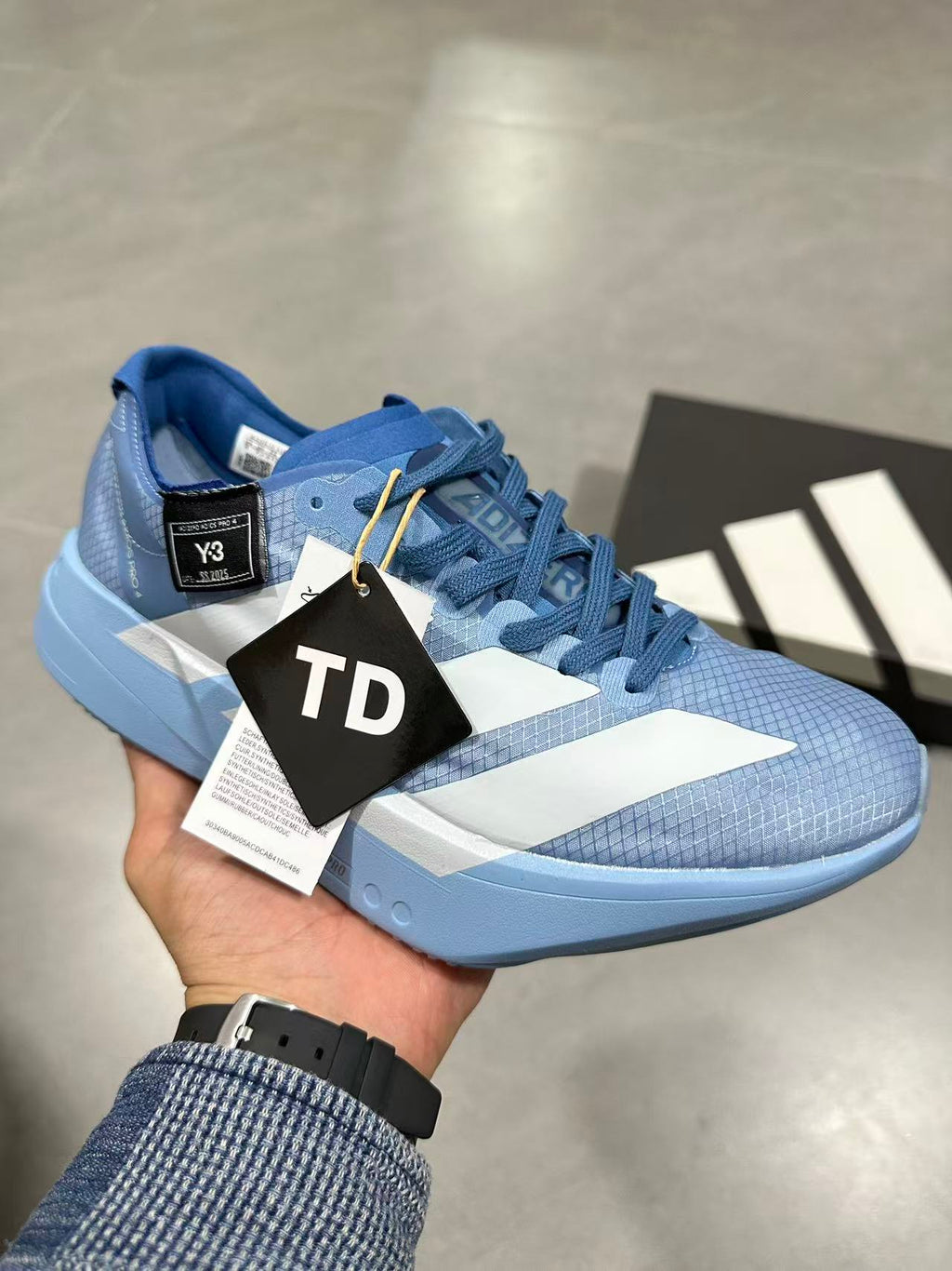 Blue Adidas Lightstrike Pro Running Shoes - product image from the listing.