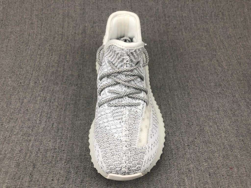 White and Gray Yeezy 350 V2 Kids Sneakers - product image from the listing.