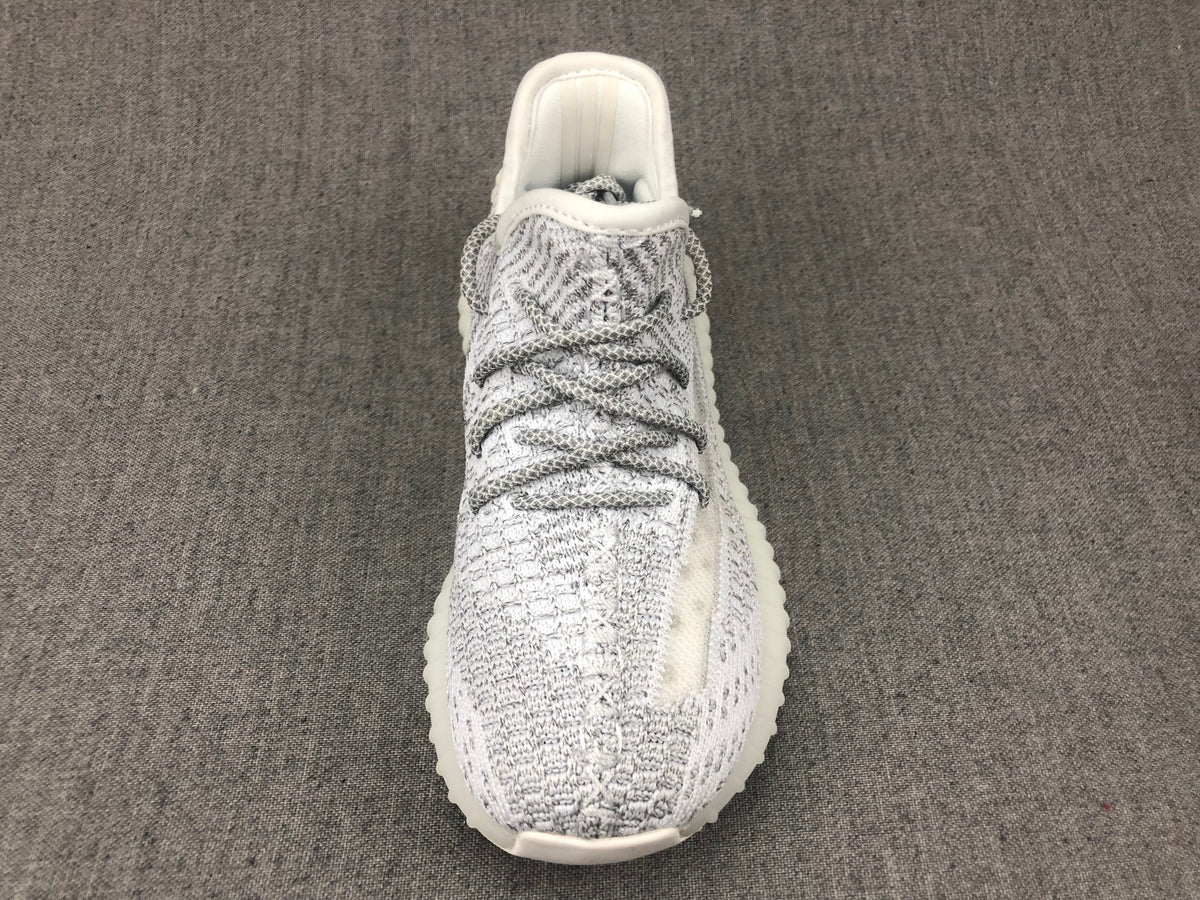 White and Gray Yeezy 350 V2 Kids Sneakers - product image from the listing.