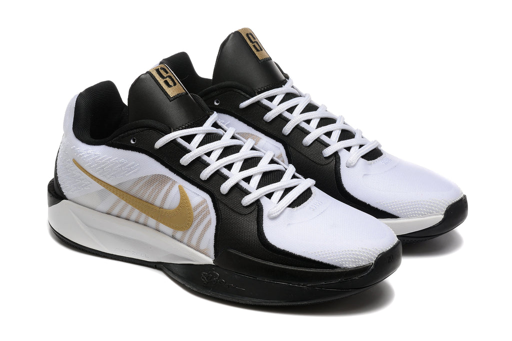 Nike Sabrina 2 Basketball Shoes in White Black Gold - product image from the listing.