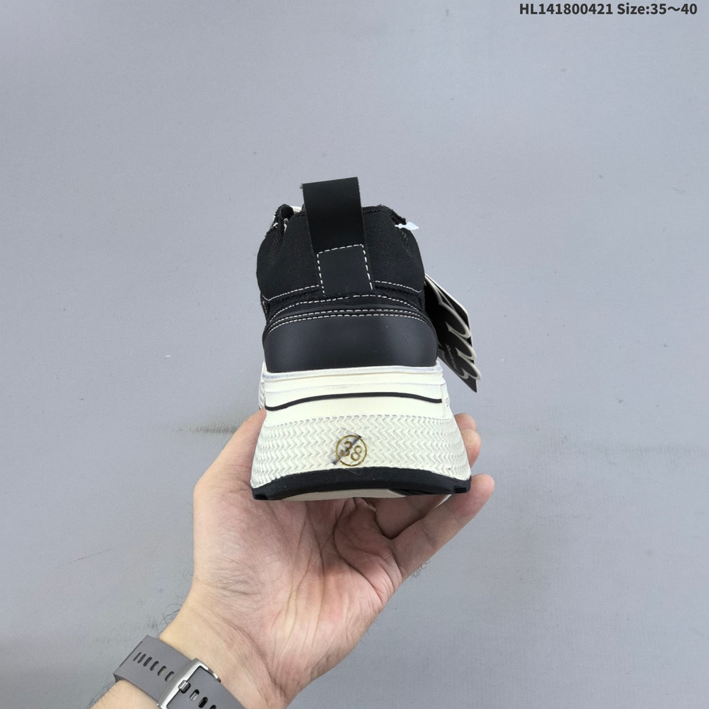 SHOOT BRAND Black and White Platform Trainers HL141800421 - product image from the listing.