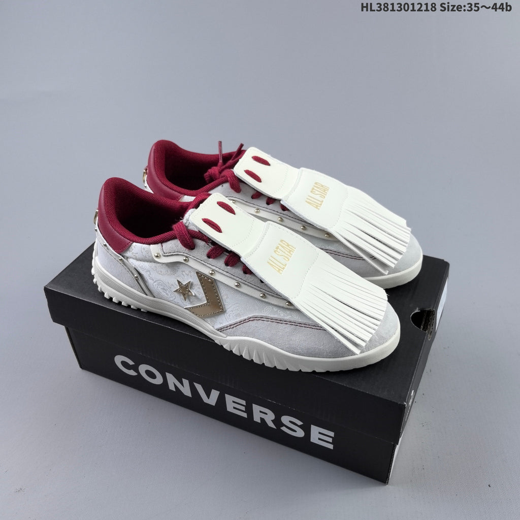 Converse 1970 Low-Top Sneakers in White Burgundy Gold - product image from the listing.