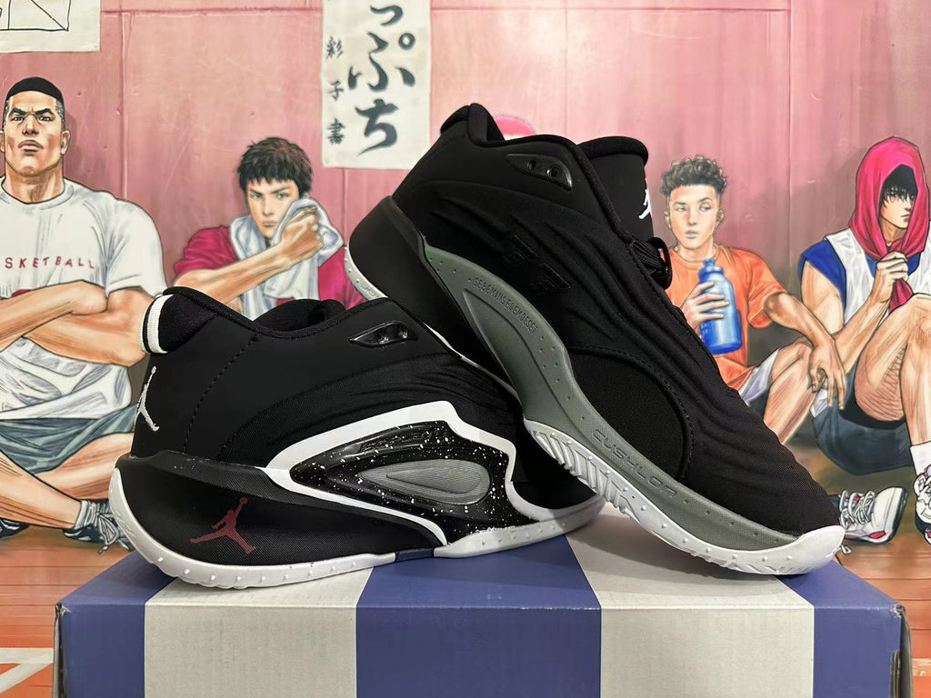 Jordan Luka 1 Basketball Shoes in Black Grey - product image from the listing.