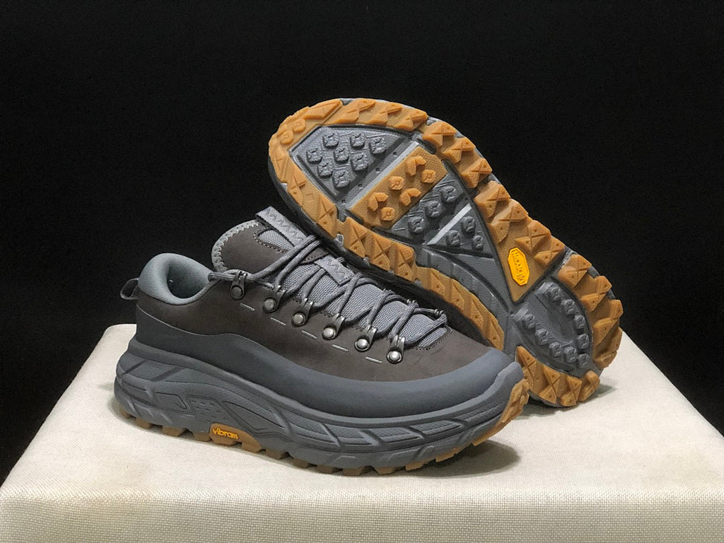 Gray HOKA Tor Summit Trail Sneakers - product image from the listing.