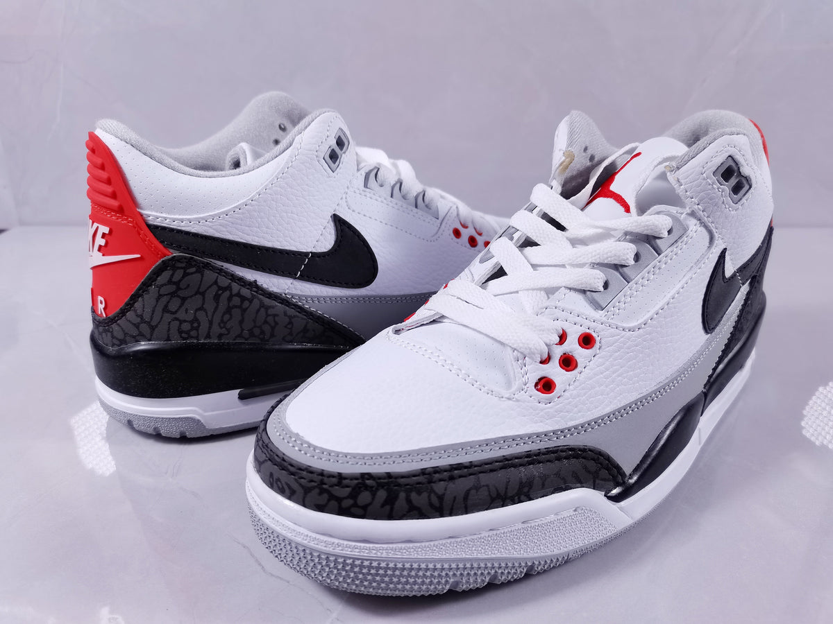 Air Jordan 3 Retro White Cement Sneakers - product image from the listing.