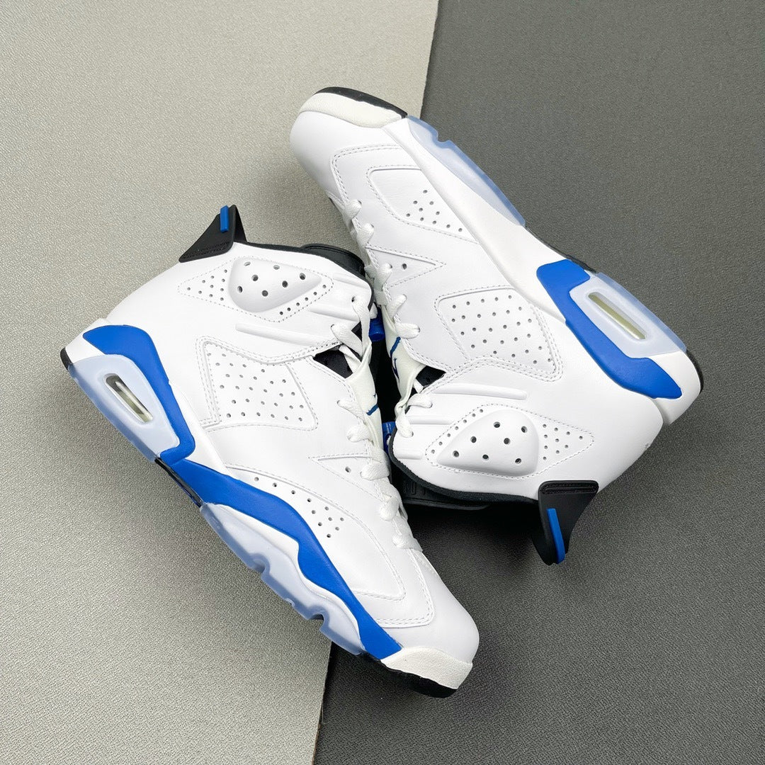 Air Jordan 6 Retro Sport Blue High-Top Sneakers - product image from the listing.