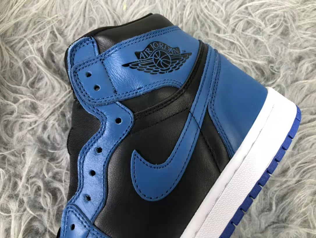 Jordan AJ1 High Sneakers in Black Blue 555088-404 - product image from the listing.