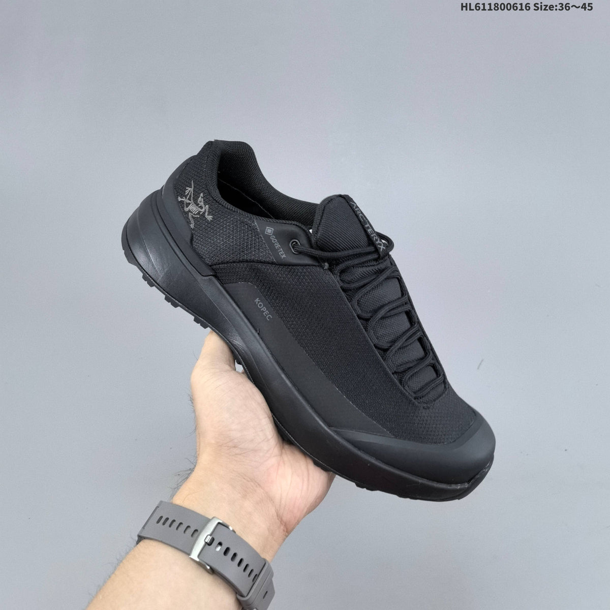 Arc'teryx Norvan Kopec GTX Low Hiking Shoes, in Black - product image from the listing.