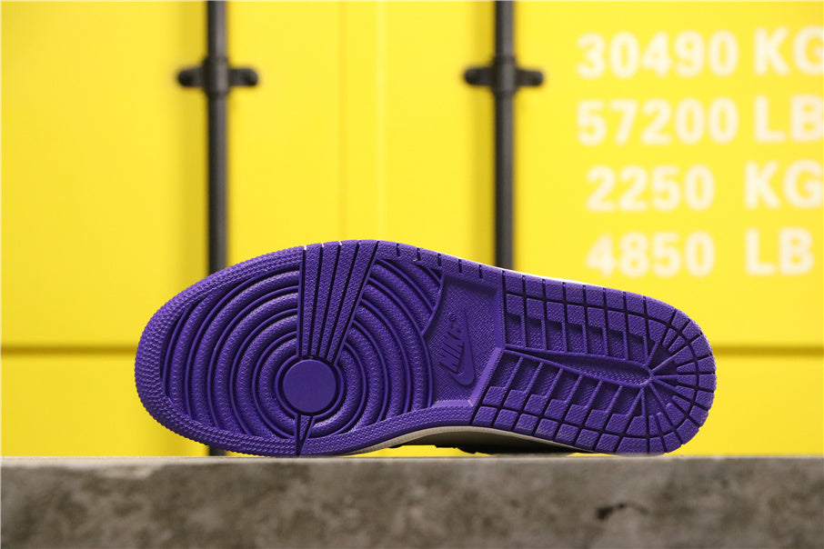 Air Jordan 1 Retro High OG Court Sneakers in Purple 555088-501 - product image from the listing.