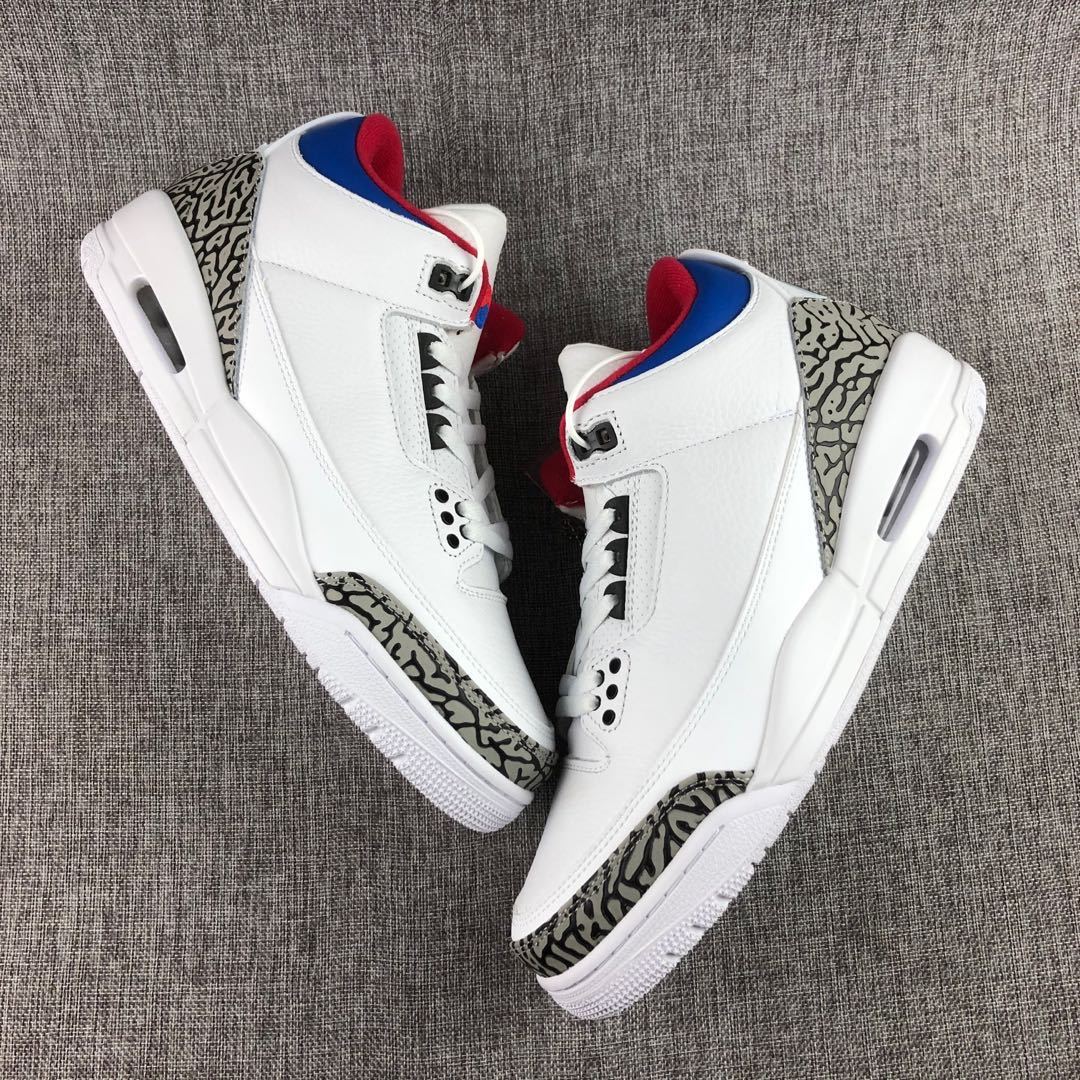 Air Jordan 3 Seoul White Blue Red AV8370-100 - product image from the listing.