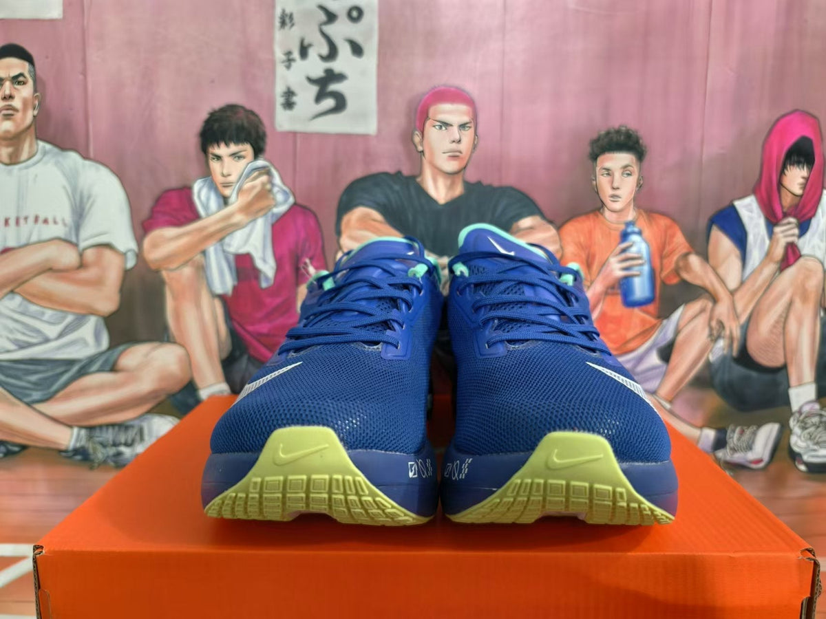 Nike ZoomX Running Shoes in Blue, in Black and Mint - product image from the listing.