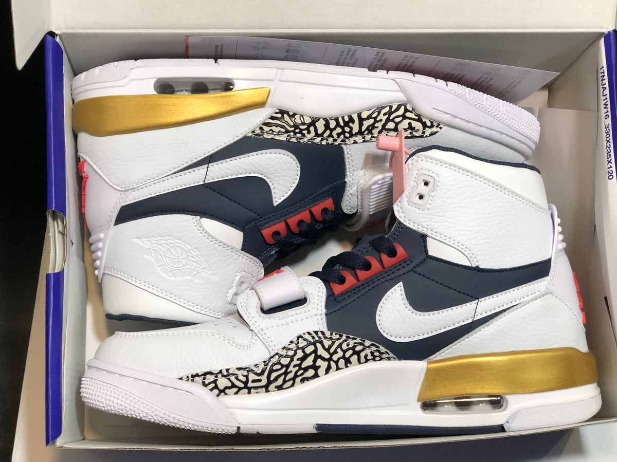 Air Jordan Legacy 312 Olympic White Basketball Sneakers - product image from the listing.