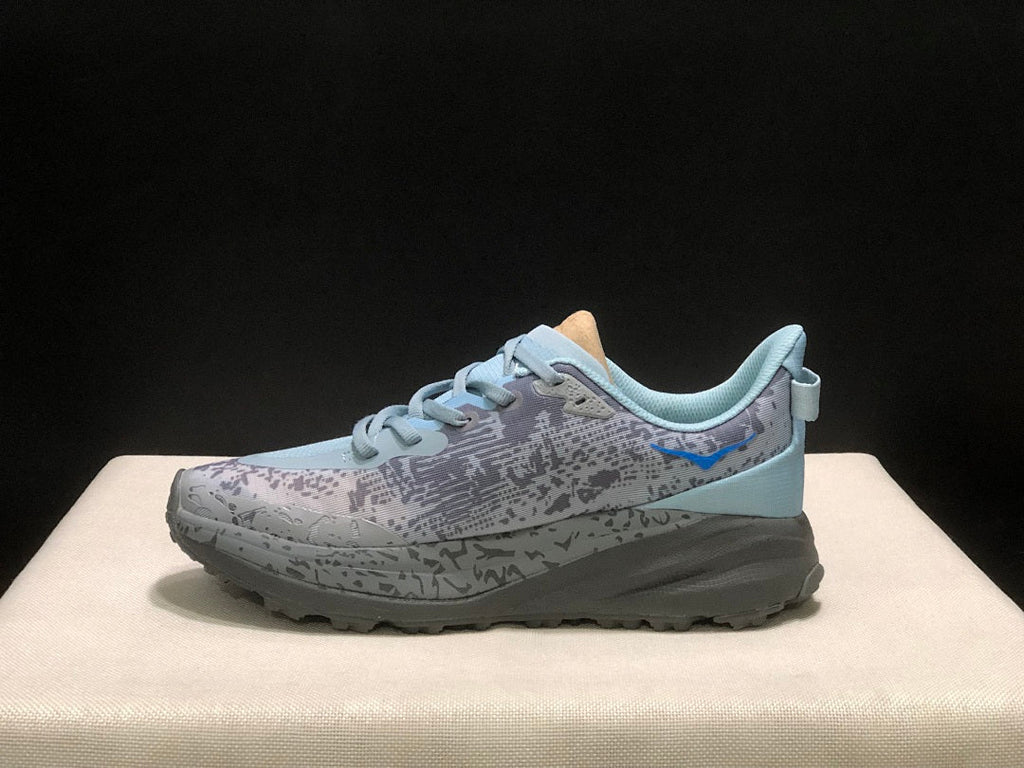 HOKA Speedgoat 6 Trail Running Shoes, in Gray Blue - product image from the listing.