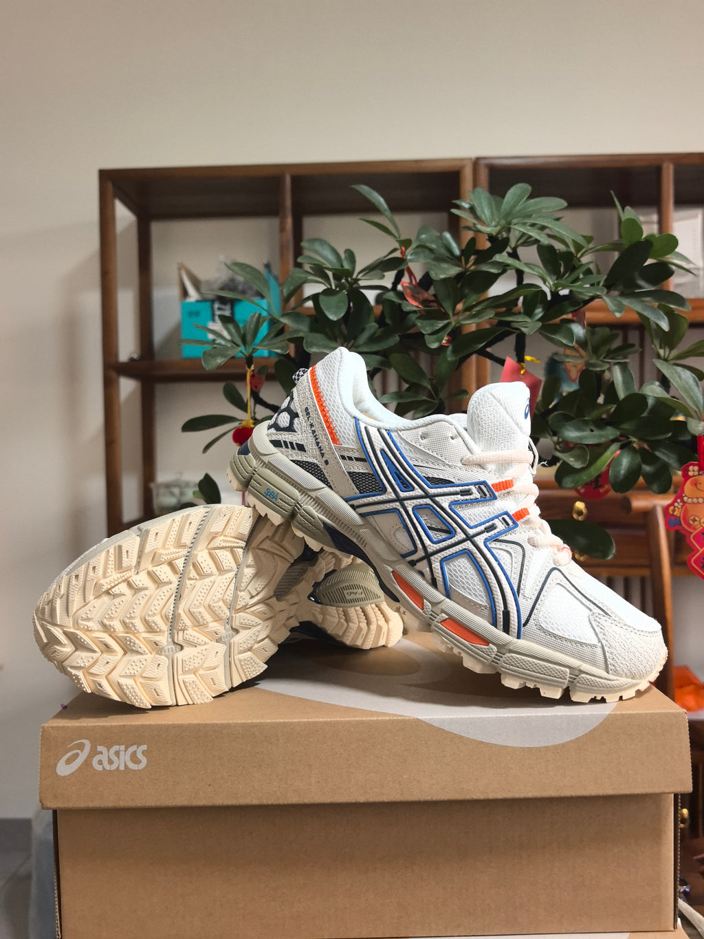 K9 White Blue Brown Chunky Trainers - product image from the listing.