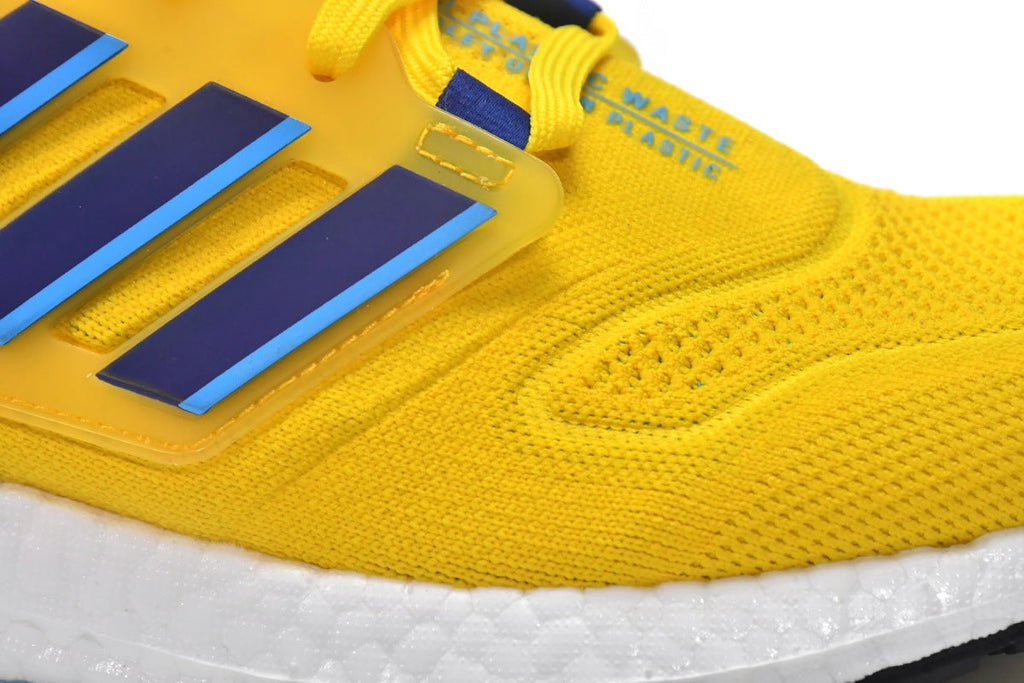 adidas UltraBoost 22 Shoes for Running, Yellow and Blue, GW1710 - product image from the listing.