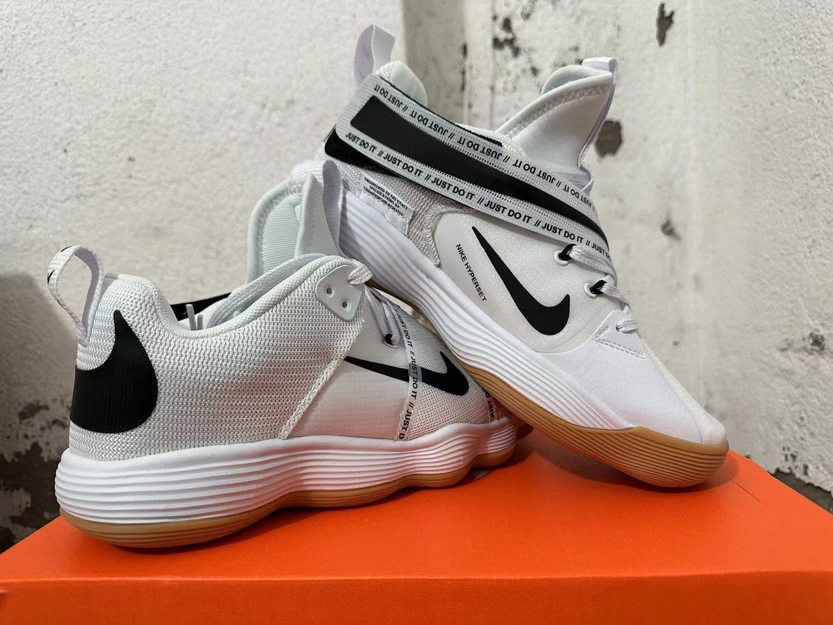 Nike HyperBet Basketball Shoes in White Black Gum - product image from the listing.