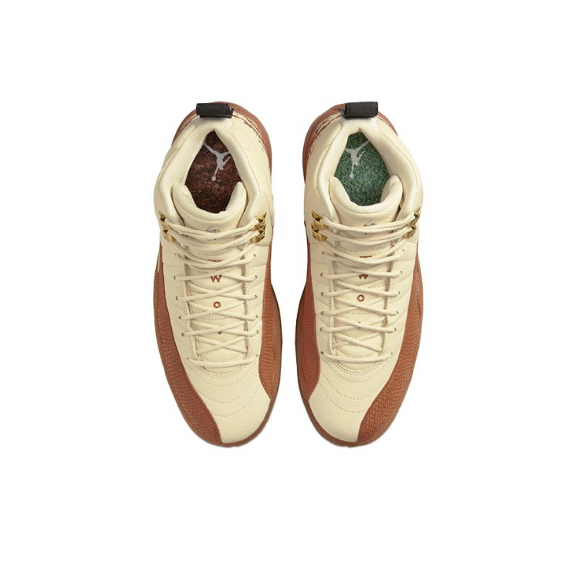 Jordan 12 Retro Eastside Golf Sneakers in Cream Brown DV1758-108 - product image from the listing.