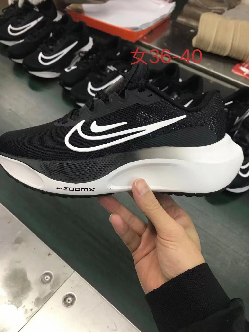 Nike Zoom Fly 5 Shoes for Running, Black/White, DH8974-001 - product image from the listing.