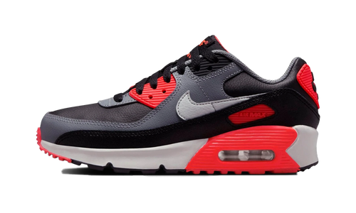 "Black Cool Grey Bright Crimson Photon Dust" Air Max 90 GS HF6358 005 - product image from the listing.