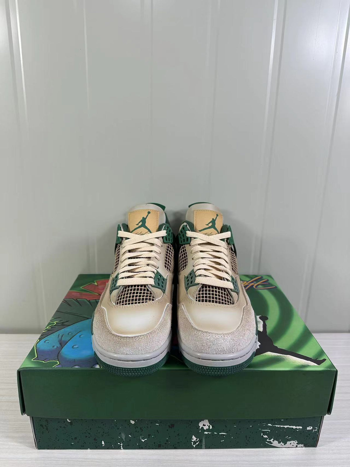 Air Jordan 4 Retro Off-White Green DC7770-106 - product image from the listing.