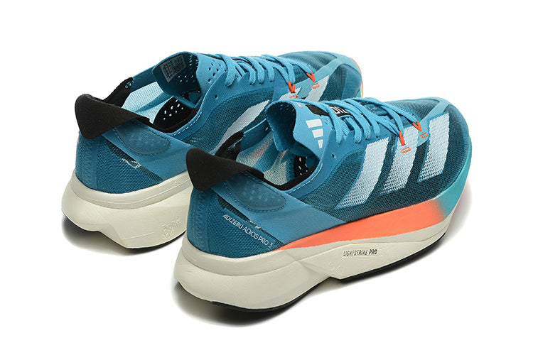 adidas Adizero Adios Pro 3 Running Shoes in Blue - product image from the listing.