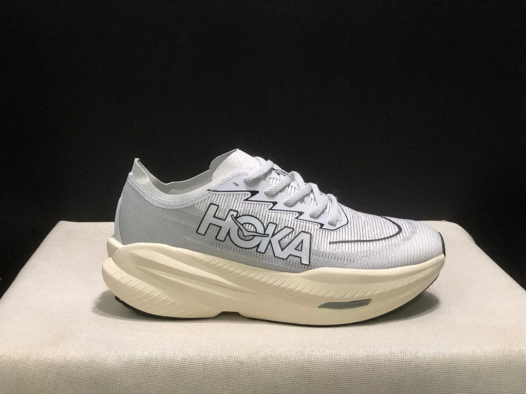 White and Gray HOKA Mach X 2 Running Shoes - product image from the listing.
