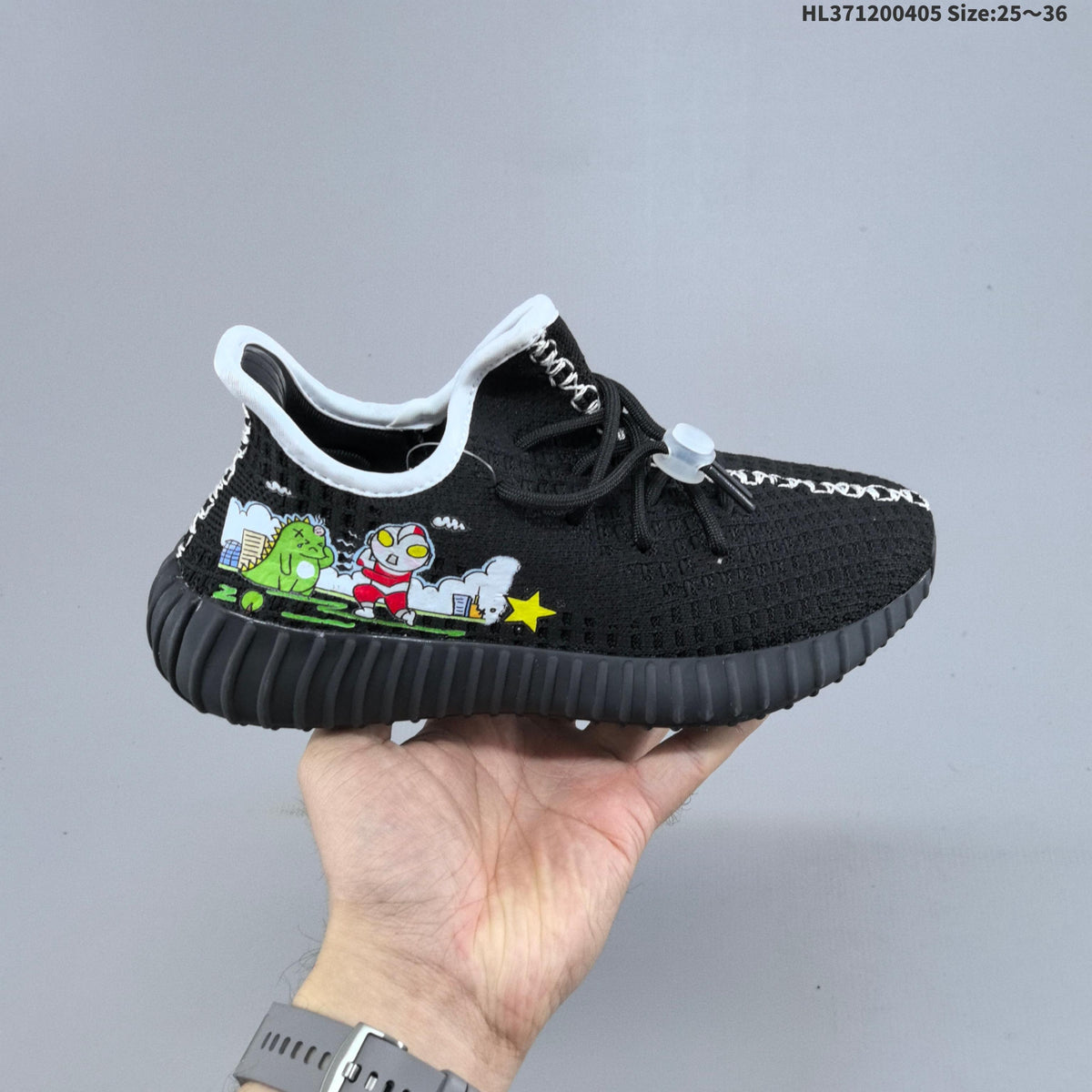 adidas Yeezy 350 V2 Kids Graphic Trainers - product image from the listing.
