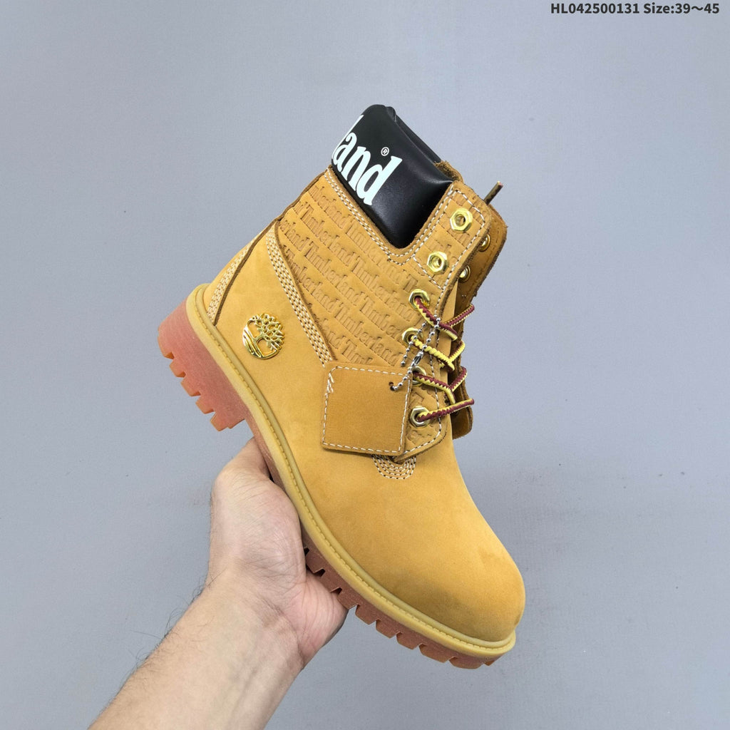 Yellow Lace-Up Ankle Boots by Timberland - product image from the listing.