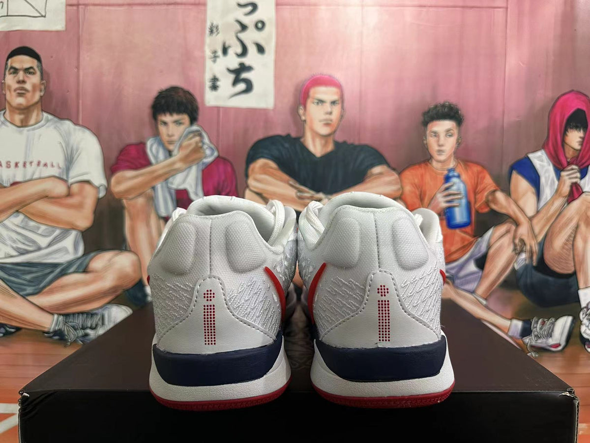 Nike Basketball Shoes in White Red - product image from the listing.