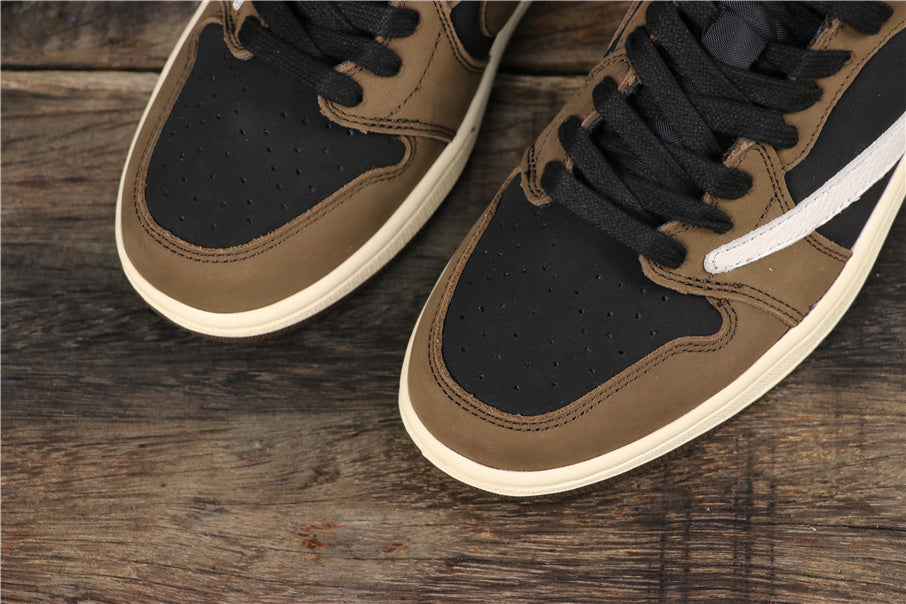 Jordan 1 Low OG TS SP Sneakers in Olive Black CQ4277-001 - product image from the listing.