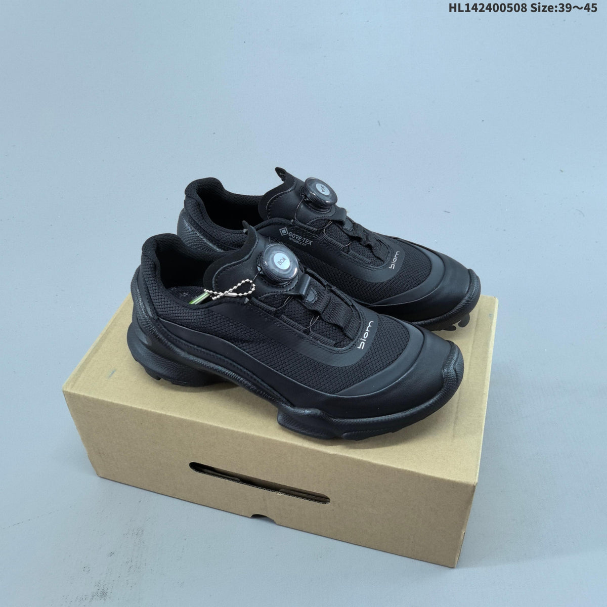 Men's ECCO Black BOA Lace-Up Sneakers HL142400508 - product image from the listing.