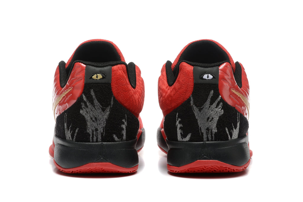 Nike Zoom Kobe 5 Basketball Shoes in Red Black Gold - product image from the listing.