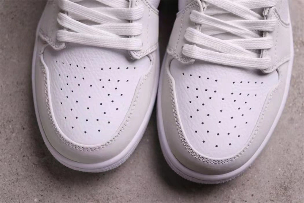 Air Jordan 1 Mid Sneakers White Navy Beige DO6726-100 - product image from the listing.