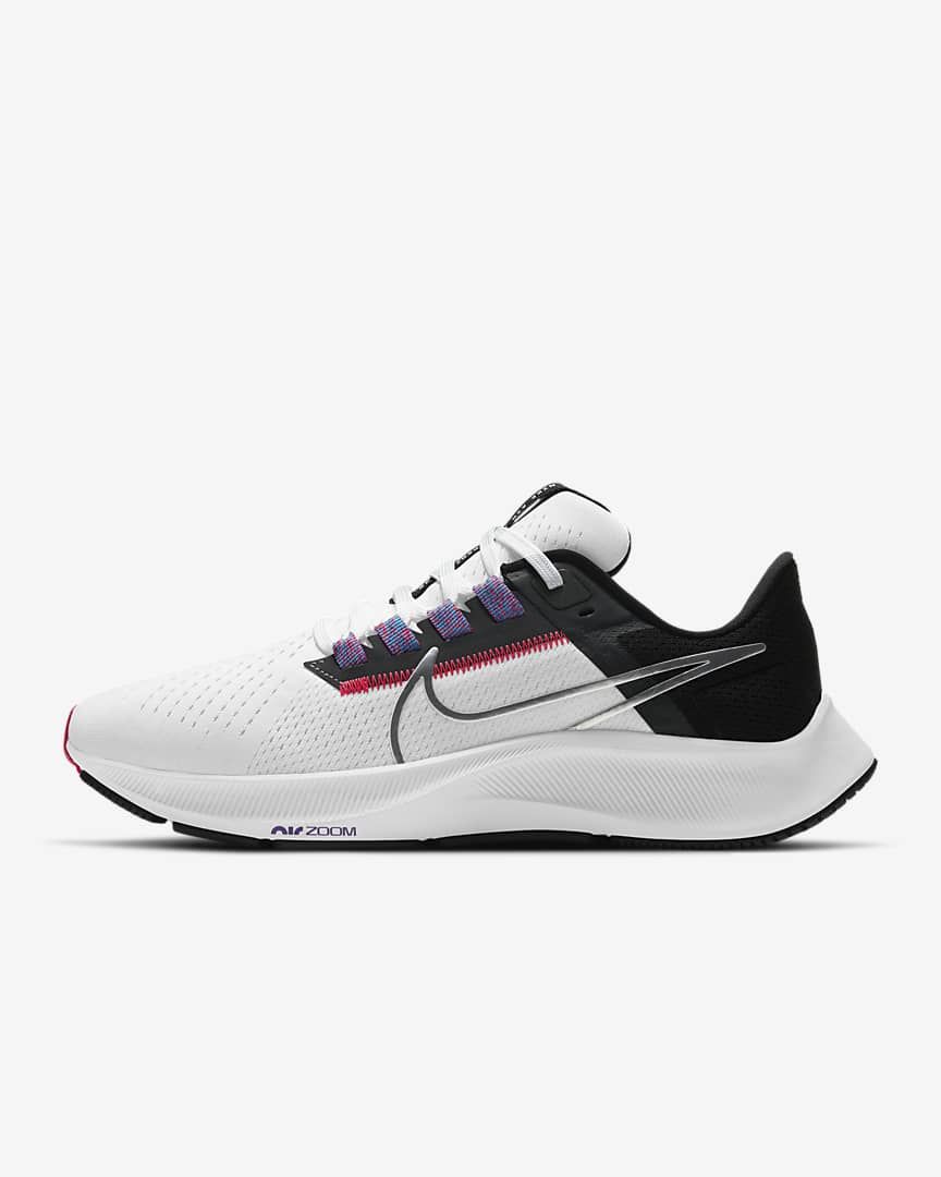 Nike Air Zoom Pegasus 38 Running Shoes in White CW7358-101 - product image from the listing.