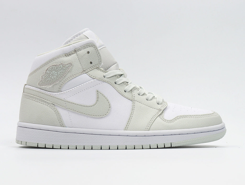 Nike Air Jordan 1 Mid Sneakers in White Grey CV5280-103 - product image from the listing.
